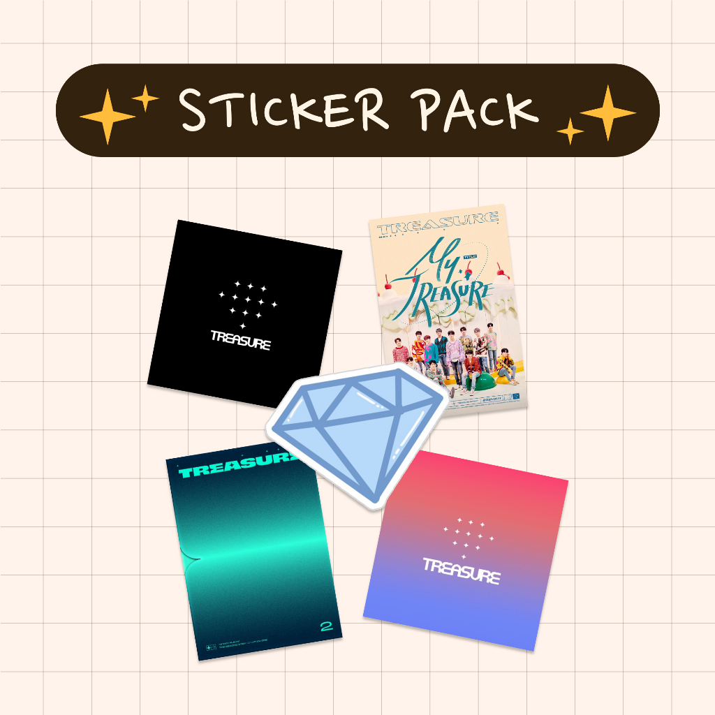 

Stiker Kpop Treasure Boyband Korea Vinyl Waterproof
