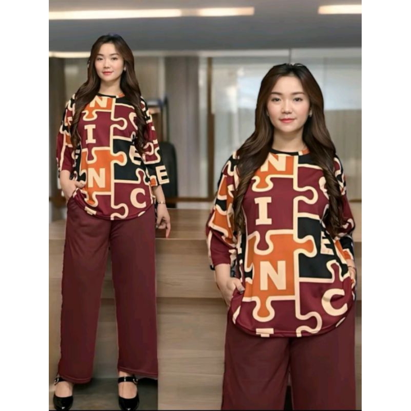 SETELAN ROK PLISKET/SETELAN BUNGA/SETELAN ROK TERBARU/ONE SET KEKINIAN