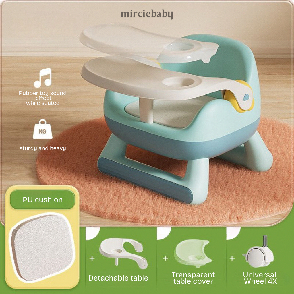 Kursi Makan Anak Mircie Warna (Blue) - Kursi Makan Anak/Bayi Kursi Belajar Anak Plastik Baby Chair D