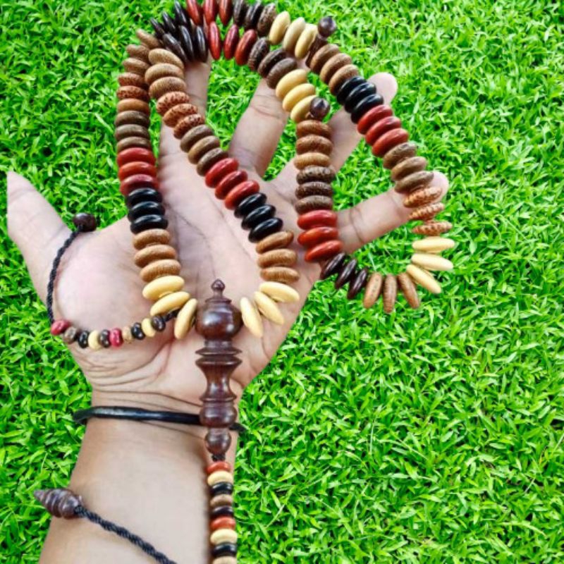 Tasbih kombinasi 11 kayu bertuah 16mm tasbih kayu liwung tasbih stigi tasbih galih asem tasbih cenda