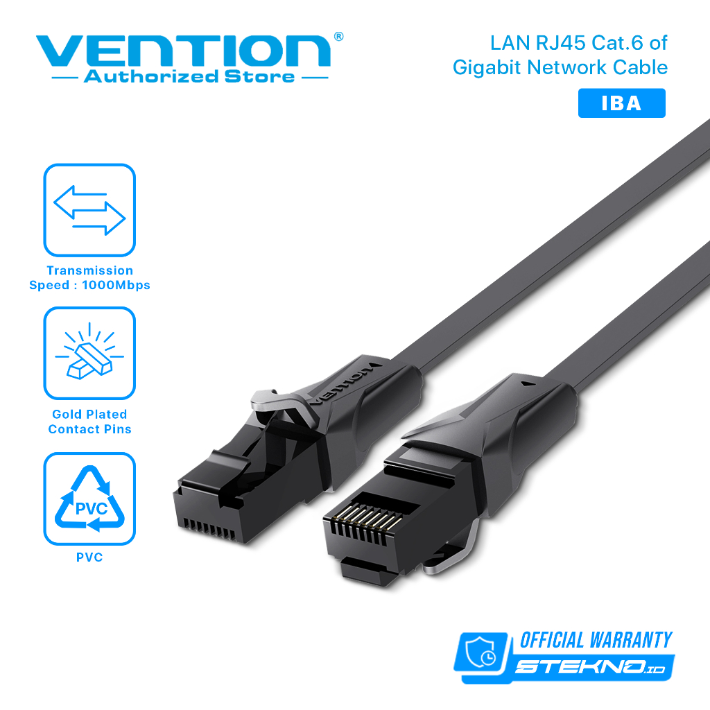 Vention [IBA 35M] Kabel Lan RJ45 Cat6 Cat.6 Flat Gigabit UTP