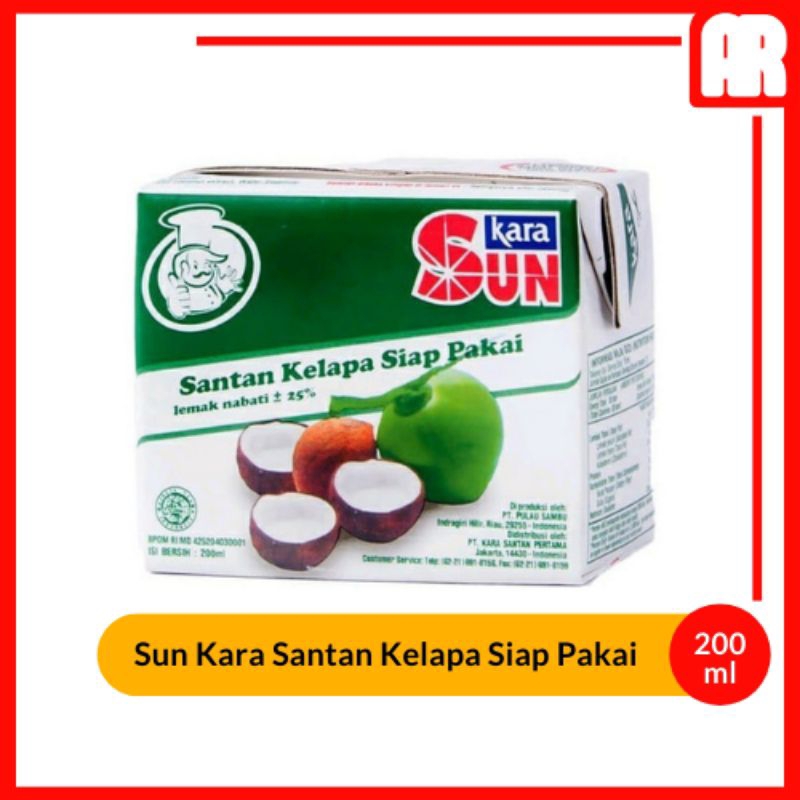 

Sun Kara Santan Kelapa Siap Pakai 200ml | AR Ostore