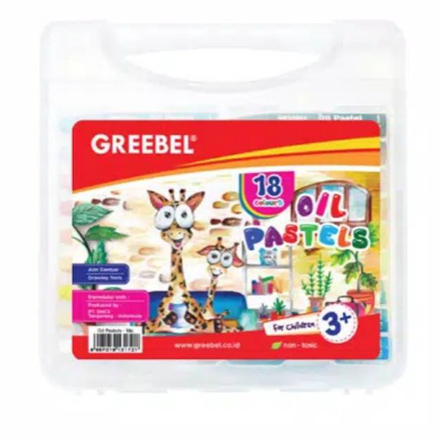 

MAKSIMAL Greebel Kids Crayon Oil Pastels 18 Warna