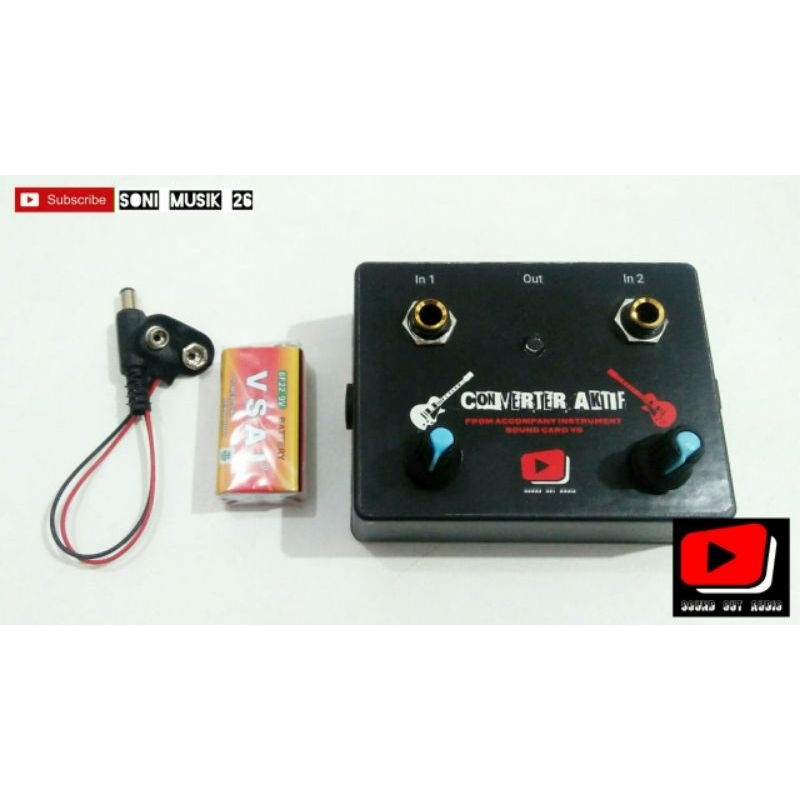 Converter Soundcard V8 Aktif 2 Input  (Hasil Mantap)