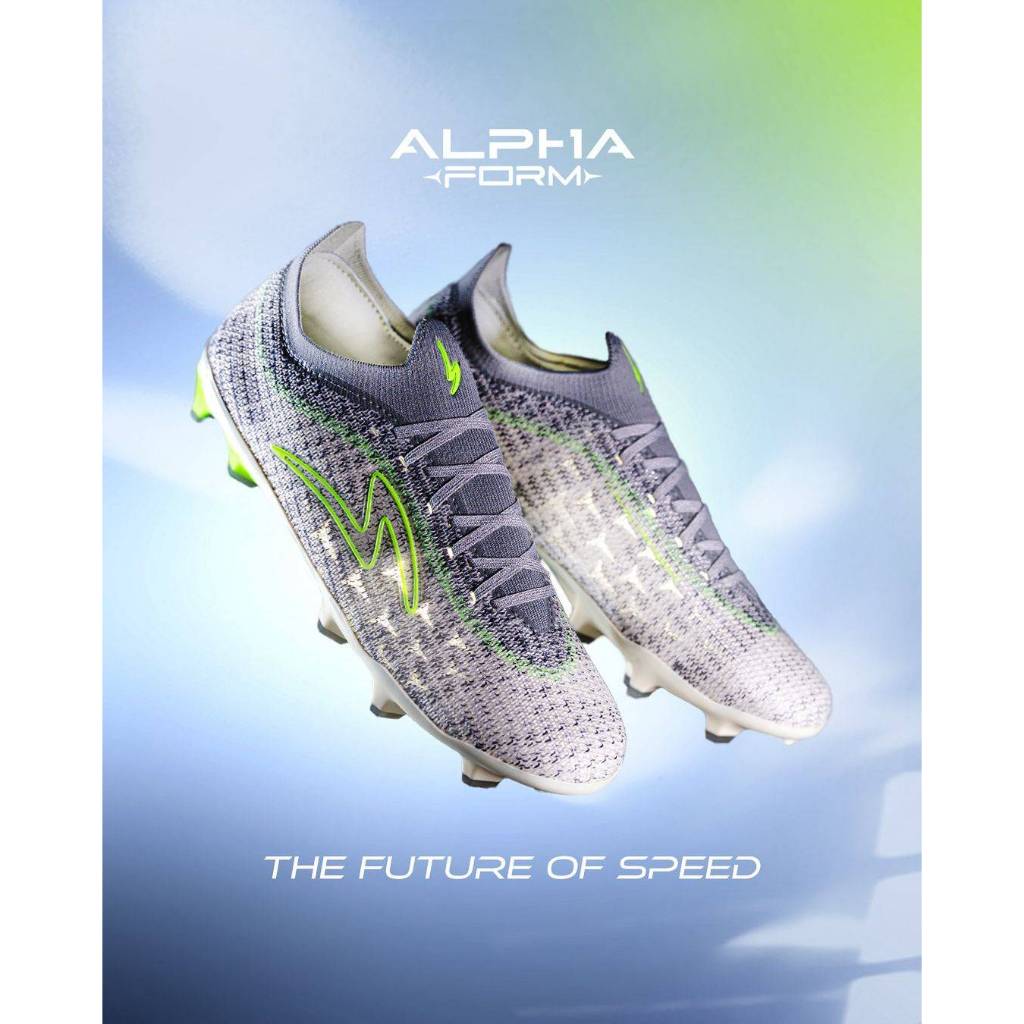 Specs accelerator alpha form elite vanila ice flint gray green gecko fg sepatu bola specs original