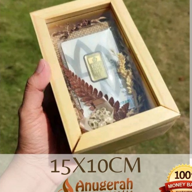 

KP8 1x15 Wooden sliding acrylic box kotak kayu akrilik kotak sovenir kayu souvenir box