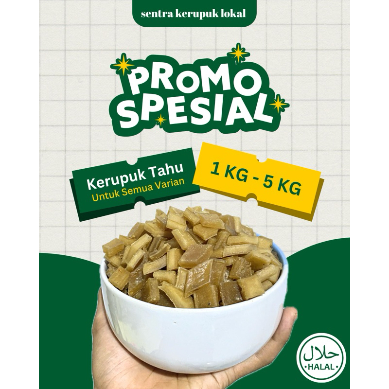 

Kerupuk Mentah Tahu Kotak | 1 KG