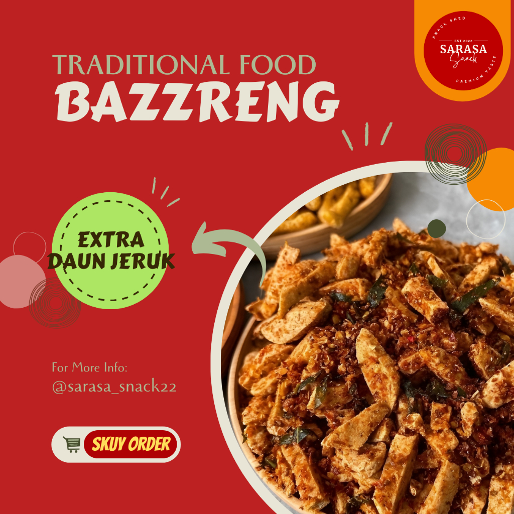 

Sarasa Snack Basreng Pedas Gurih Enak Extra Daun Jeruk 1 Kilo Gram