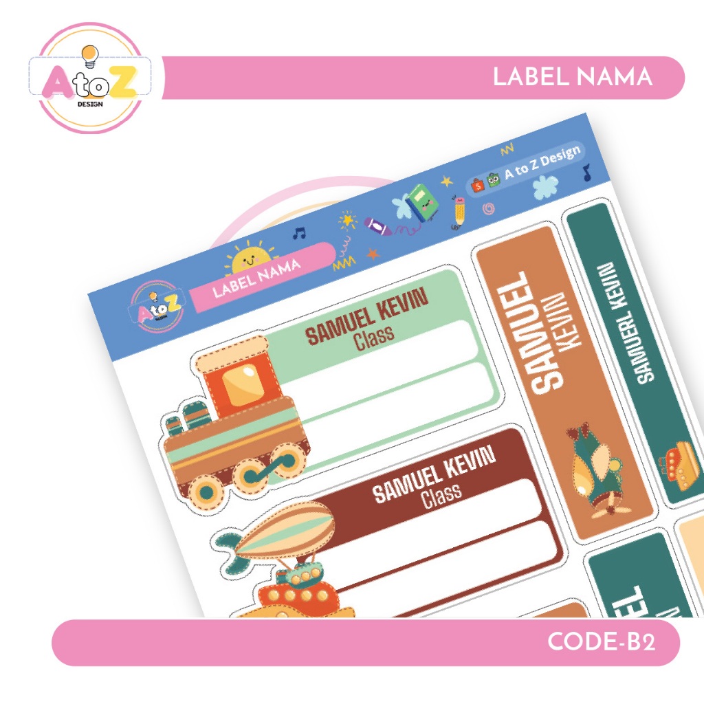 

Sticker / Label Nama Buku Anak Murah Tema Transportation