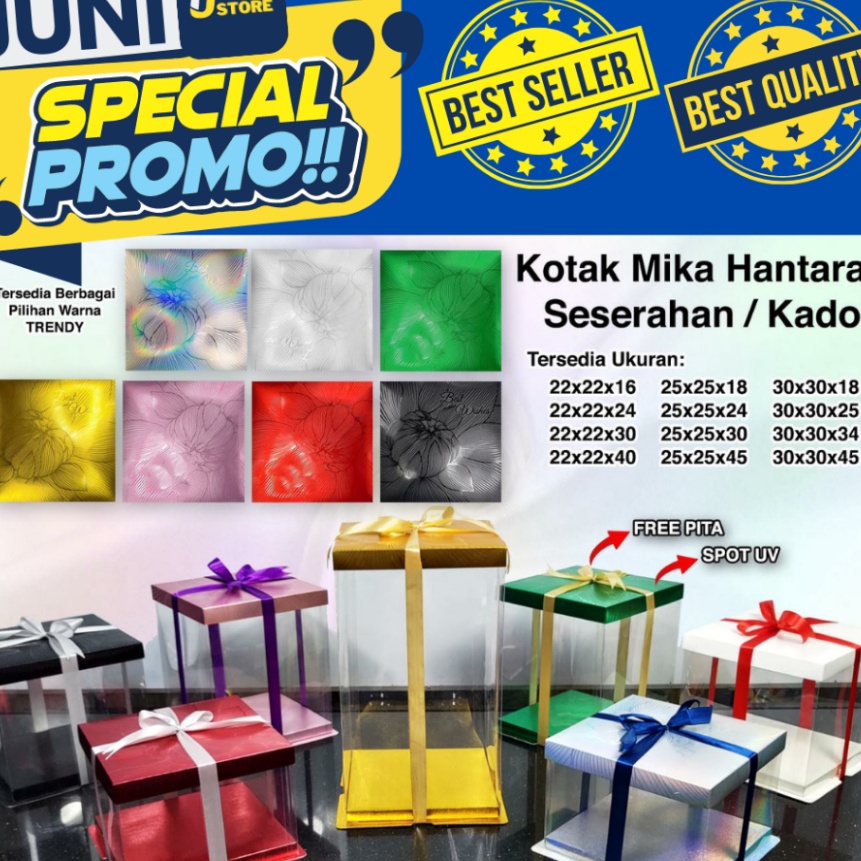 

FG2 Cake Box Mika Dus Kue Kotak Kue 22x22 cm Transparant PET