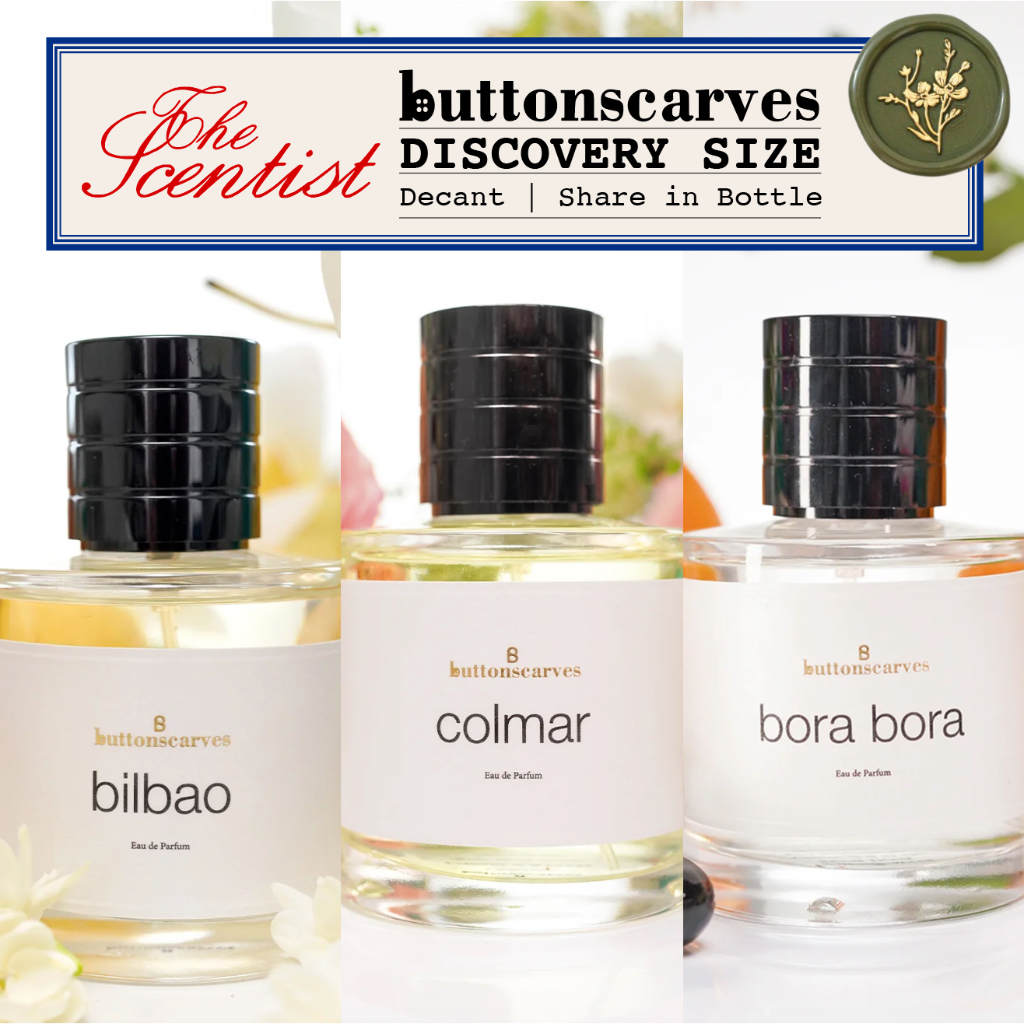 Buttonscarves - Discovery Set | Colmar Bilbao Bora Bora Venice | Decant | Scentist