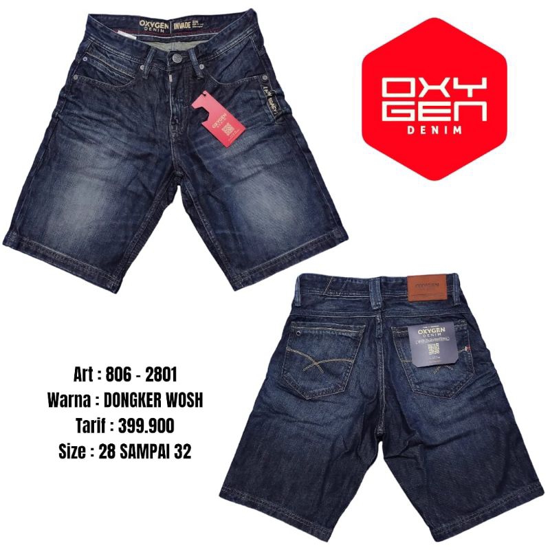 CELANA PENDEK PRIA OXIGEN DENIM 100%