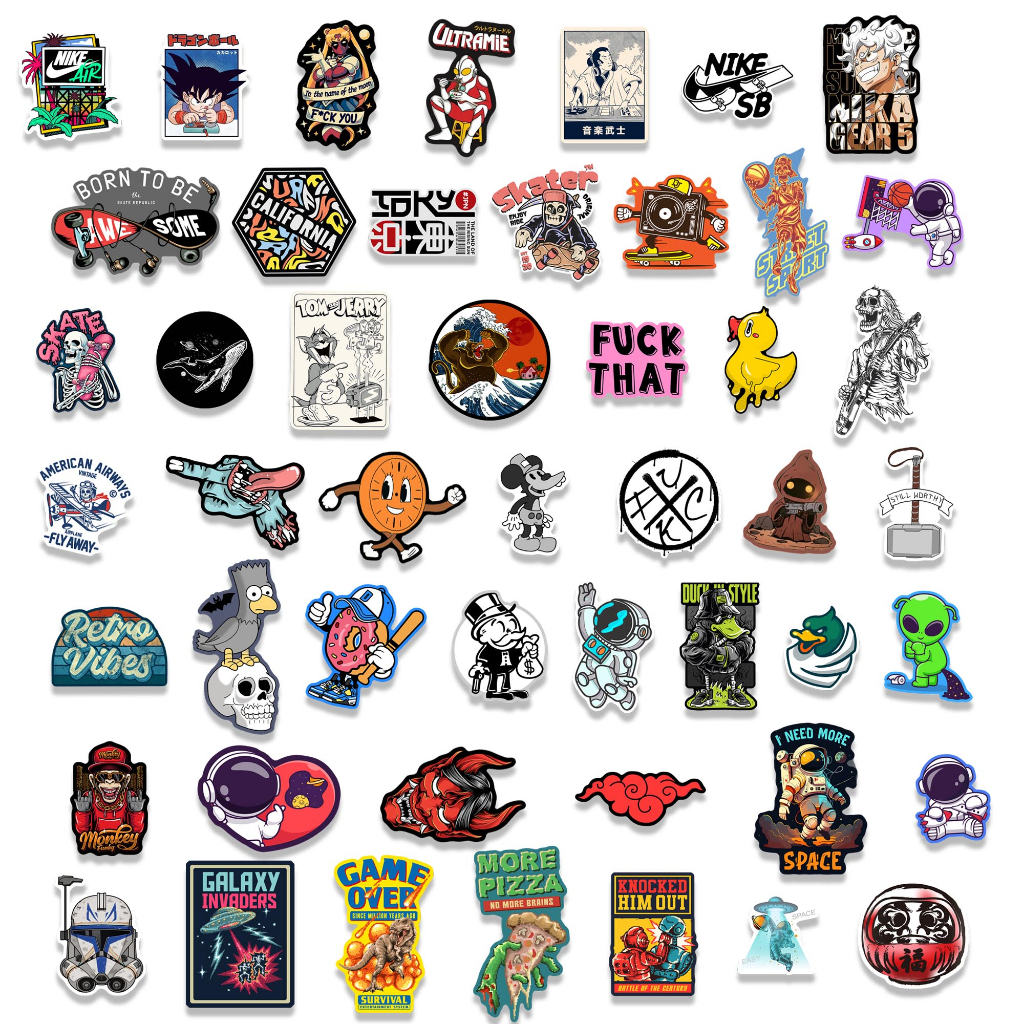 

Sticker PREMIUM Aesthethic Water Proof Dekorasi Koper Laptop Casing Handphone Dompet Tipe 100