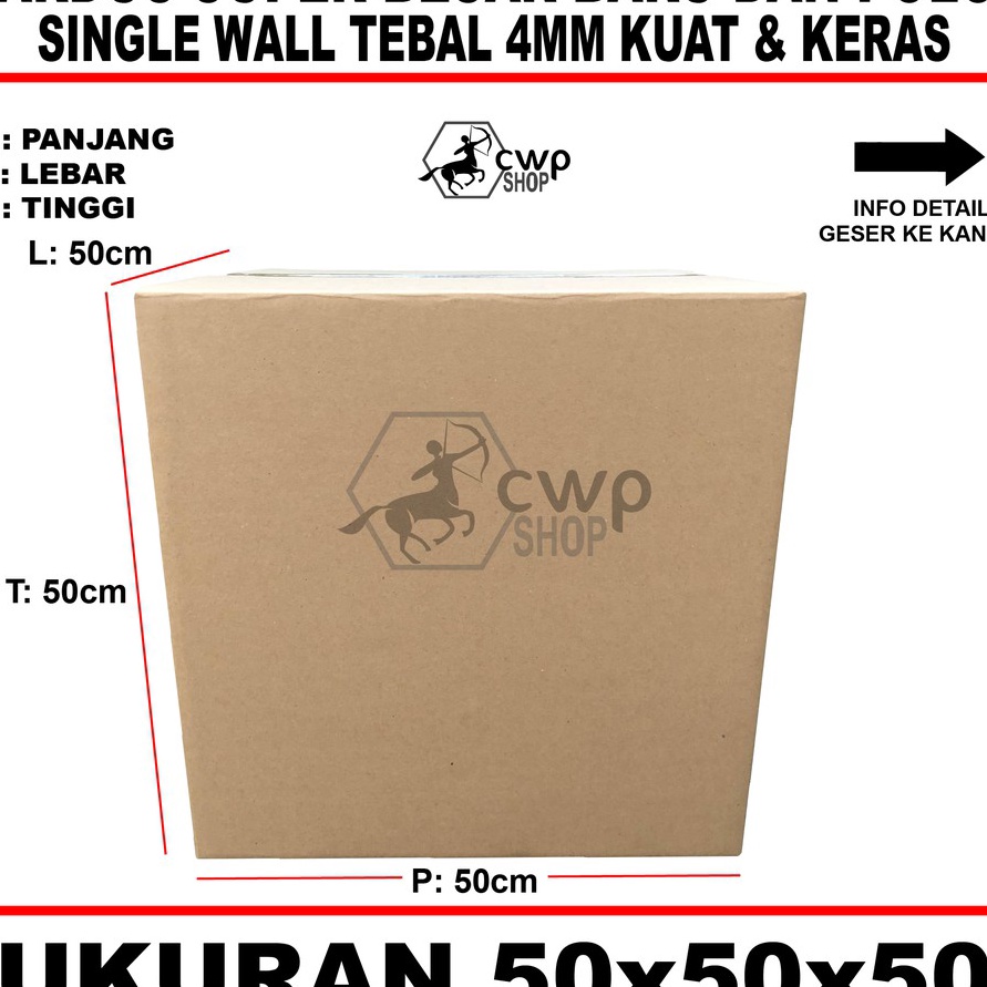 

KI3 Kardus Box Besar Polos Uk 5X5X5cm