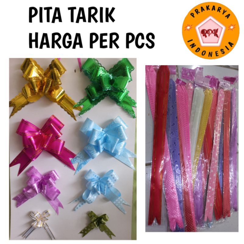

Pita tarik penghias kado bahan kerajinan tangan