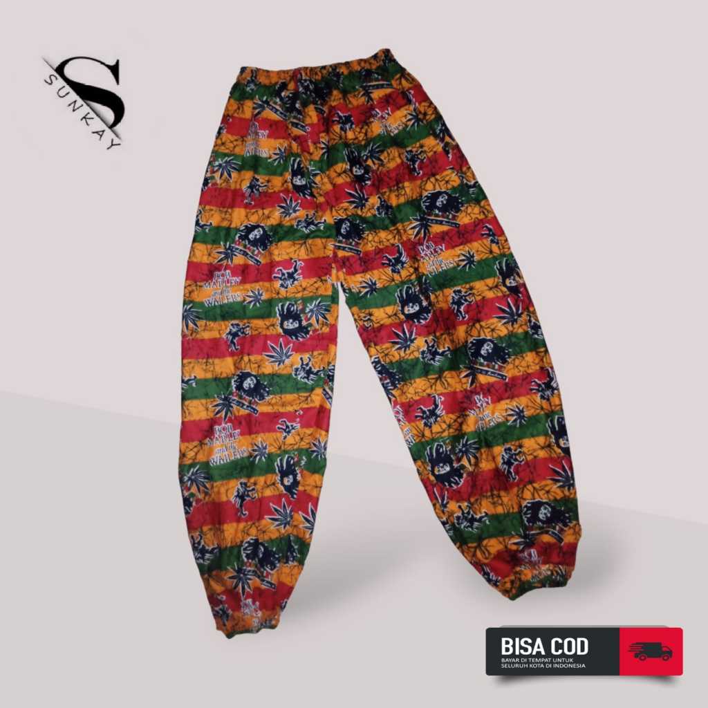 Celana panjang Wanita motif bob Marley celana joger panjang motif bob marley