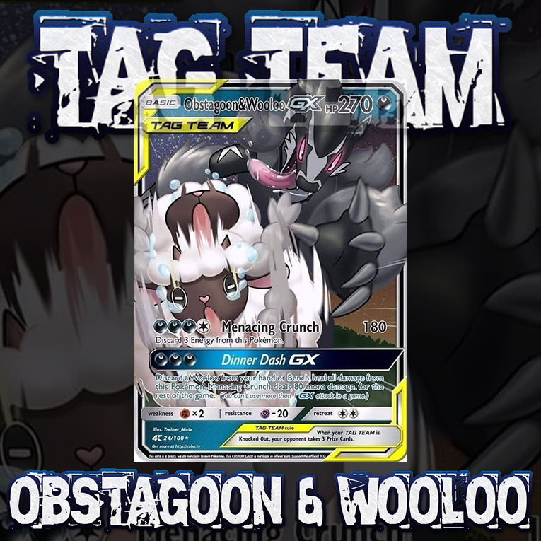 KARTU POKEMON TCG HOLOGRAM SPECIAL (TAG TEAM) - OBSTAGOON & WOOLOO