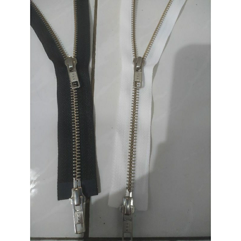 RITSLETING JAKET YKK ORI GIGI BESI NIKEL 2 KEPALA   50CM