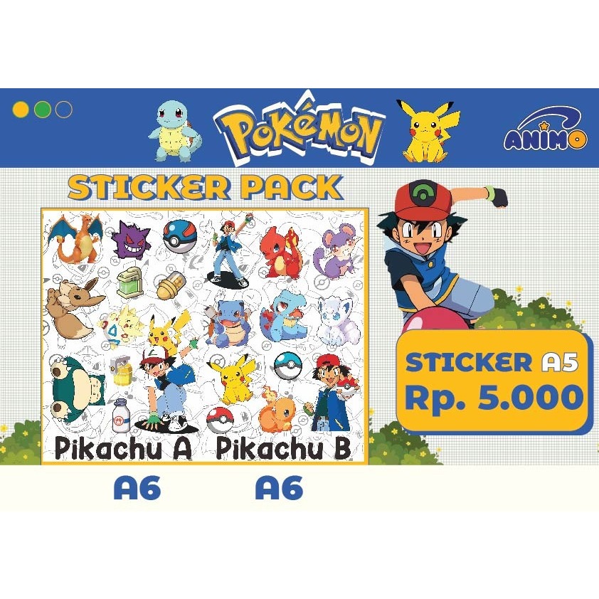 

Stiker Sticker Pack Vinyl Glossy Doff Cartoon Lucu Anti Air Waterproof Laptop Casing Handphone Buku Botol Minum A5