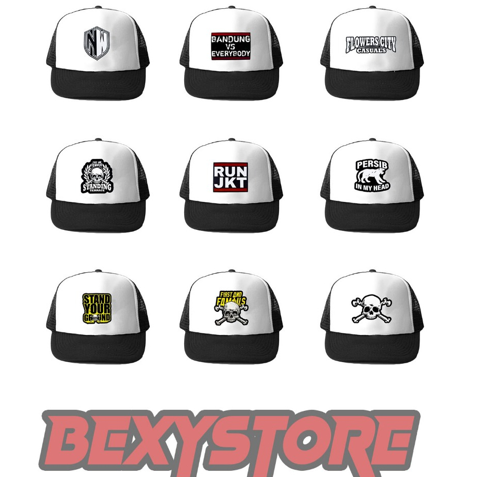 Topi Jaring Casual Football | Trucker Hat Topi Jaring Topi Distro Topi Pria Termurah Bexystoreee