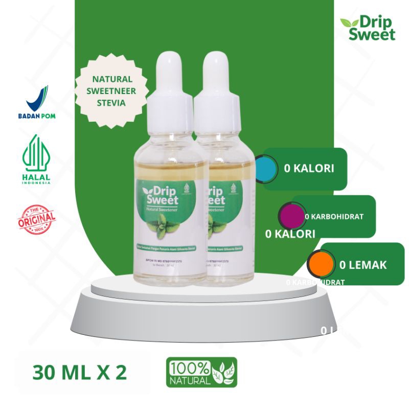 

DripSweet Gula Stevia Pemanis Alami Cair 30ml - 2pcs