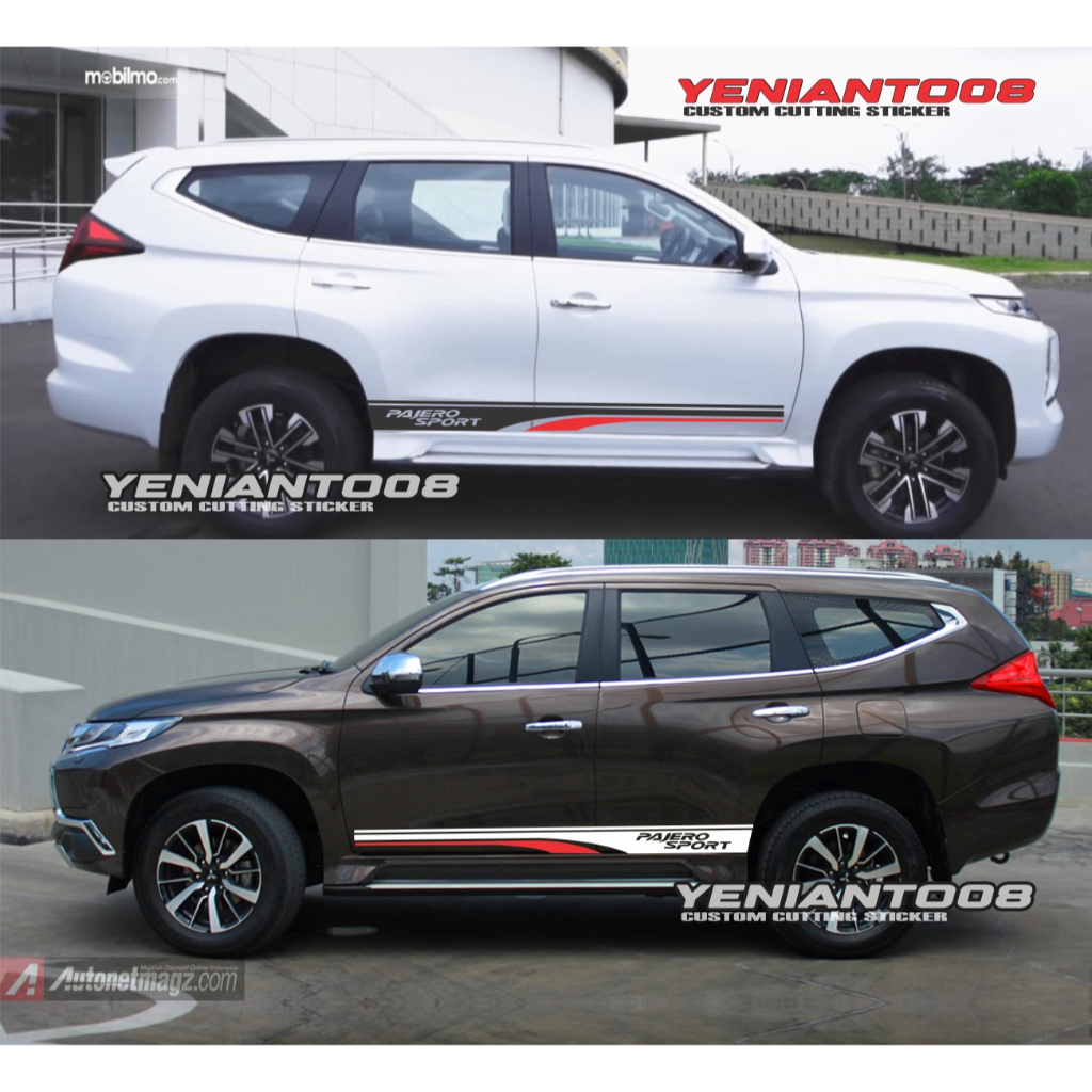 sticker pajero sport old 2012 2013 2014 2015 aksesories pajero sport