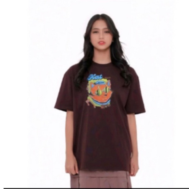 Kaos Jkt48 Vol.4 Emoji Series T-Shirt Oversize | JKT48 Kathrine Coffee
