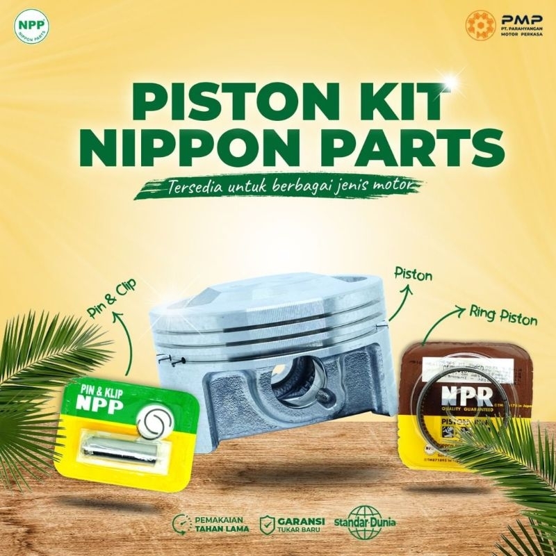 Seher - Piston Kit Vario 125 Techno Non-LED (KZR) Karbu NPP (Pin Clip - Piston - Ring Piston)