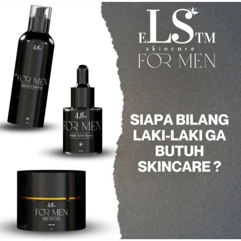 TAMBAH GANTENG? PAKET LS SKINCARE FOR MEN komplit Original Perawatan Wajah Pria Glowing All Skin Typ
