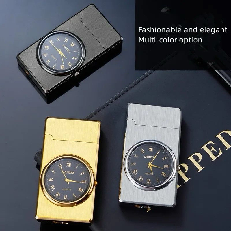 Korek Api gas isi ulang korek api Lighter Gas Berunik Model + Jam Tangan Korek bara