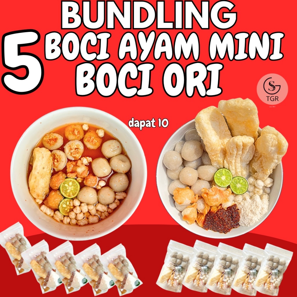 

PAKET BUNDLING 5 BOCI AYAM MINI X 5 BOCI ORI
