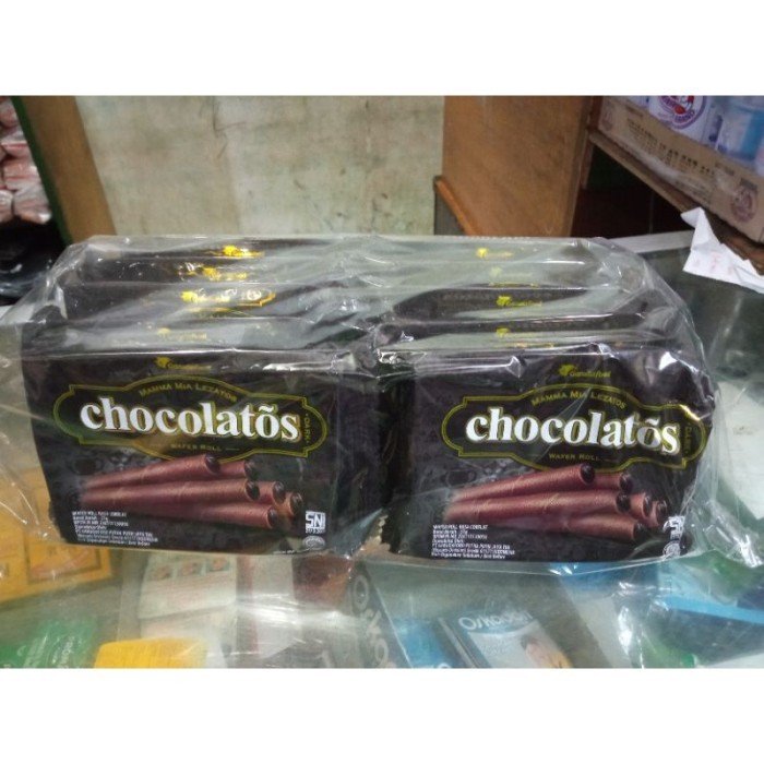 

(1 Pack Isi 10) Chocolatos Dark Mini Pack @27gr isi 10 pcs - Wafer Stick Roll dengan isian Coklat