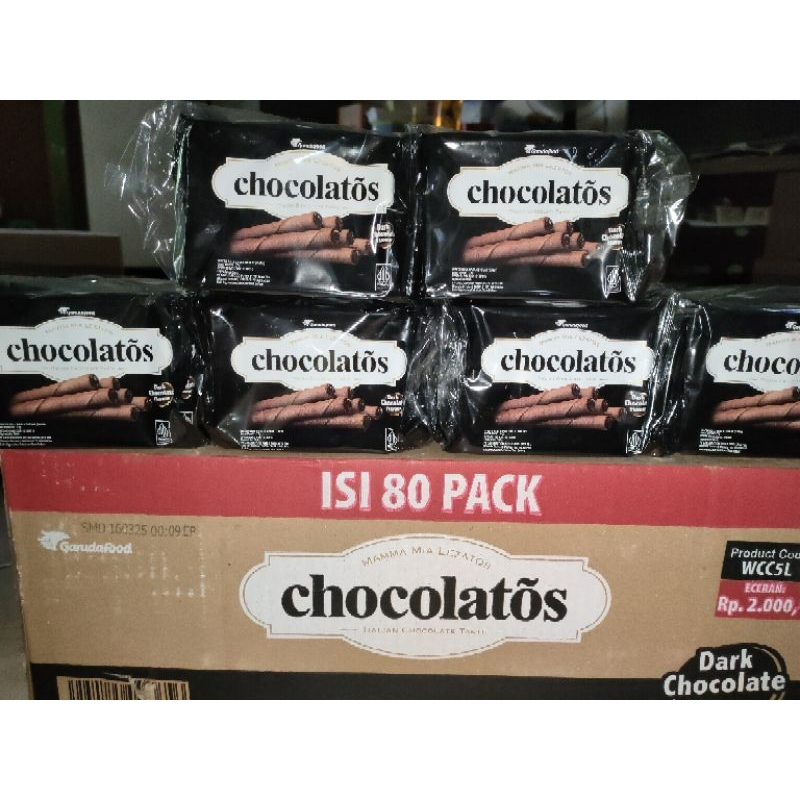 

(1 Pack Isi 10) Chocolatos Dark Mini Pack @27gr isi 10 pcs