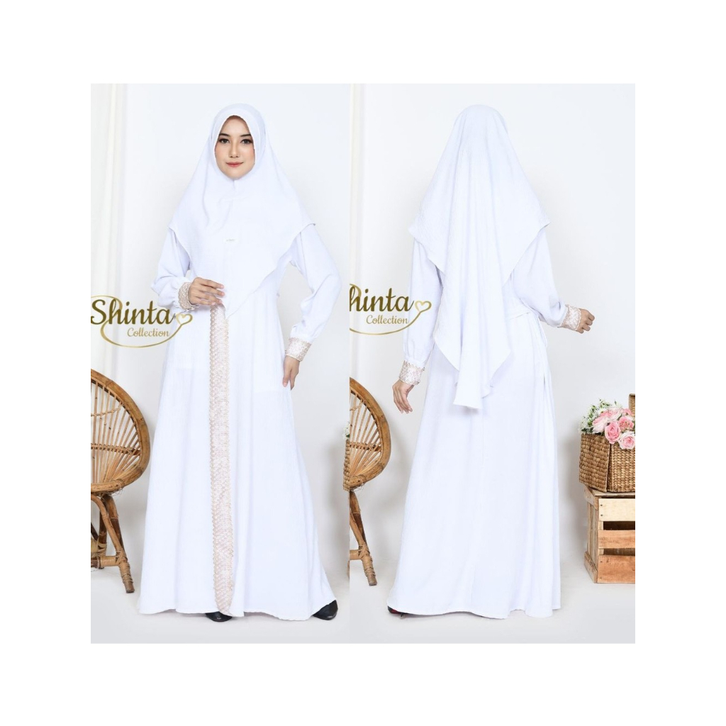 Rania Gamis Set Hijab Syari Crinkle Airflow Dress Maxy Wanita | Jumbo