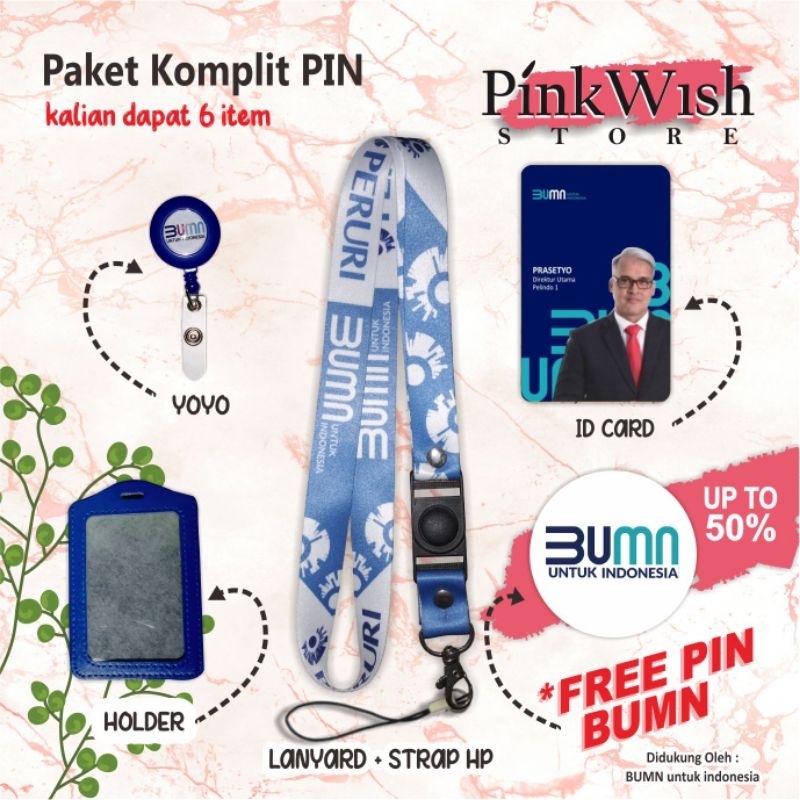 

Tali idcard PERURI BUMN biru putih / lanyard PERURI BUMN biru putih [READY STOCK] TERMURAH !!! Beli Eceran Rasa Grosir