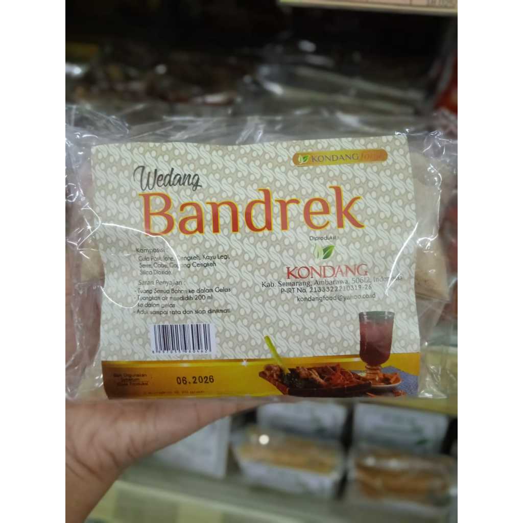 

Wedang Bandrek Kondang Isi 5bungkus