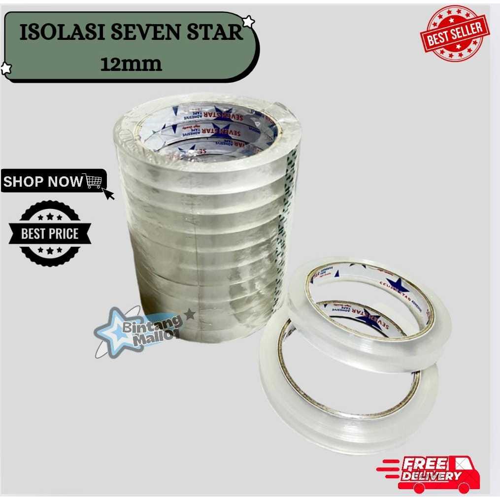 

ISOLASI BENING TRANSPARAN 12MM /ISOLASI SEVENSTARTAPE 12MM
