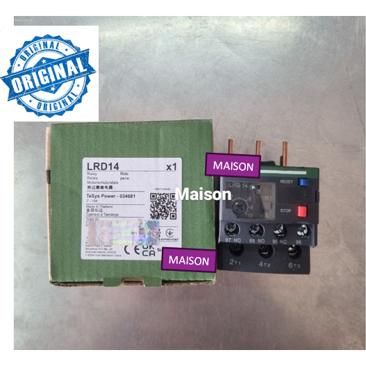 7-10A Thermal Overload LRD 14 Overload Kontaktor VRD14