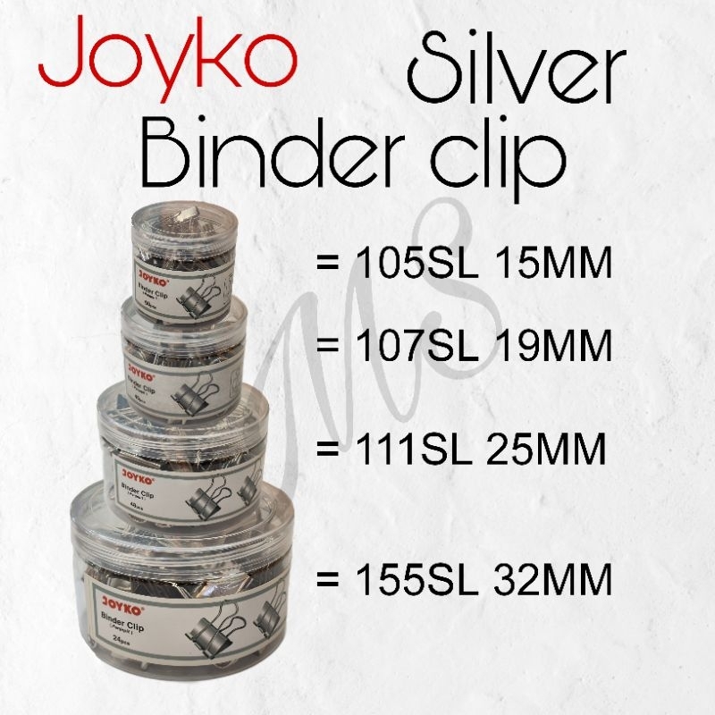 

Joyko binder clip Silver