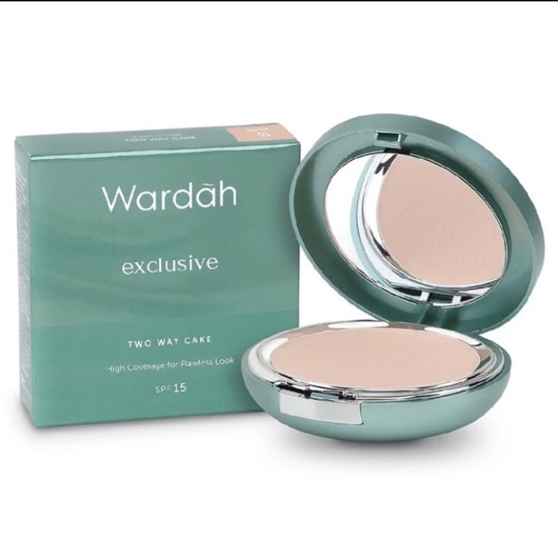❤ FATAYA ❤ Wardah exlusive two way cake high coverage for flawless look spf 15 || bedak wardah hijau