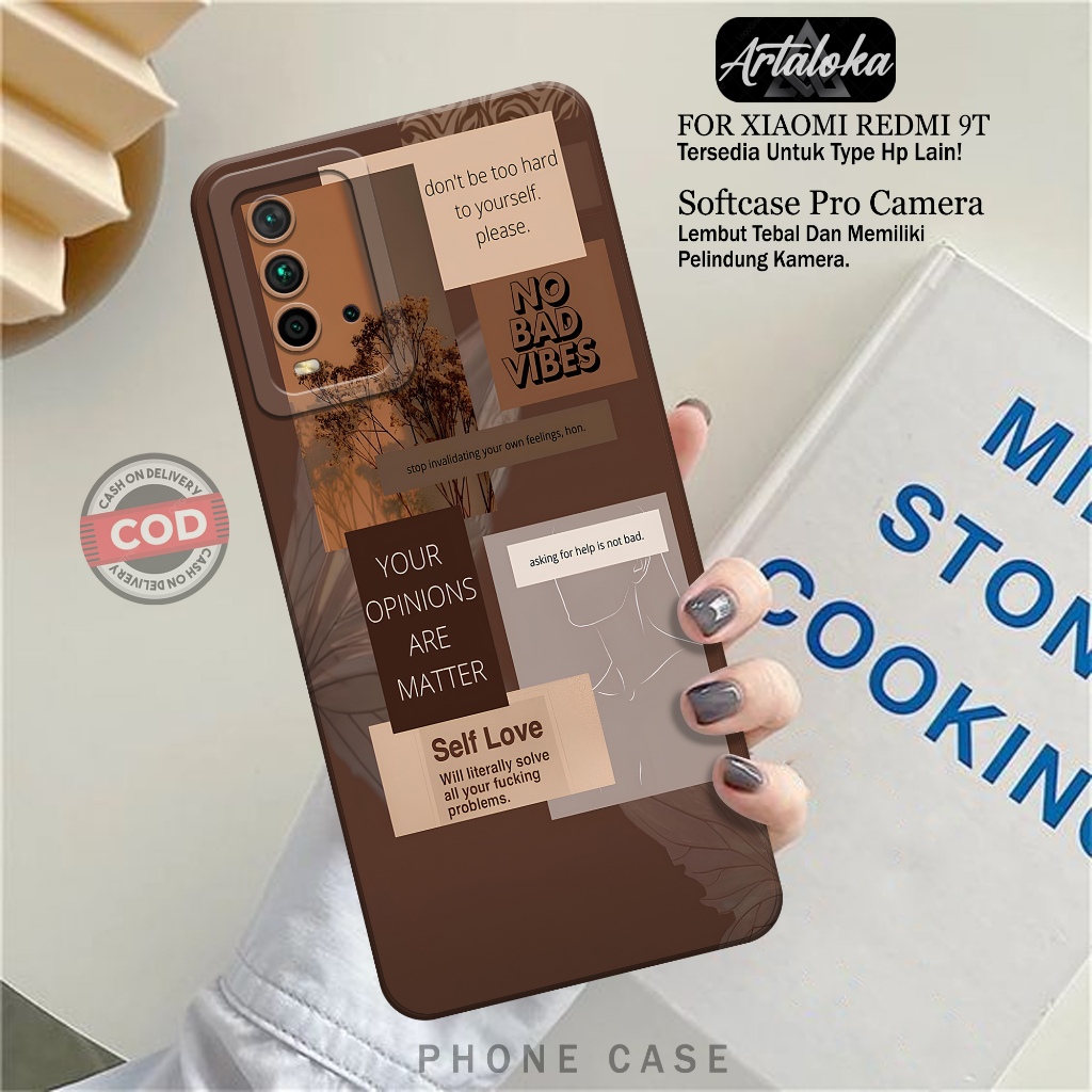 Softcase Hp Xiaomi Redmi 9T Fashion Case Aesthetic Case Xiaomi Redmi 9T Silikon TPU Pro Camera Casin