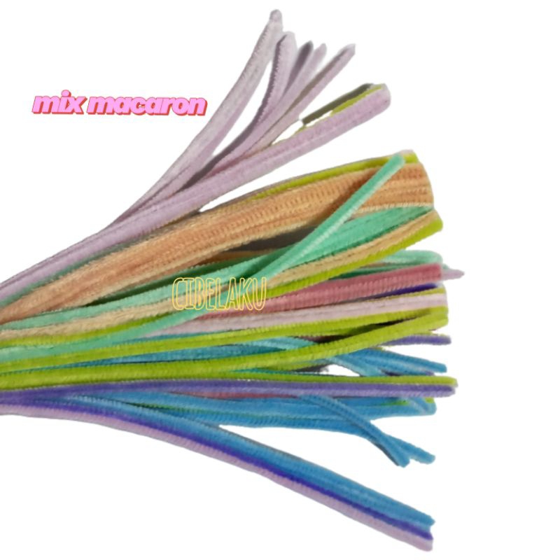 Kawat Bulu Mercy/Polos/Pastel/Pipe Cleaner/ Kawat Bulu mix Kawat Bulu