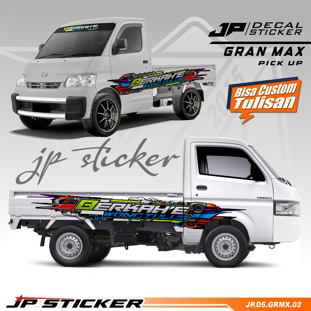 Stiker Striping Mobil Grand max Pick up,Carry L 300, Decal Granmax Motif Tubor JP02