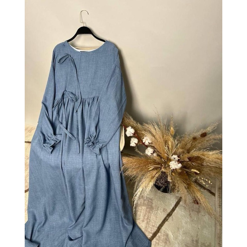 MADINAH LONG DRESS PITA GAMIS KATUN LUCU Dewasa remaja muslin gamis remaja