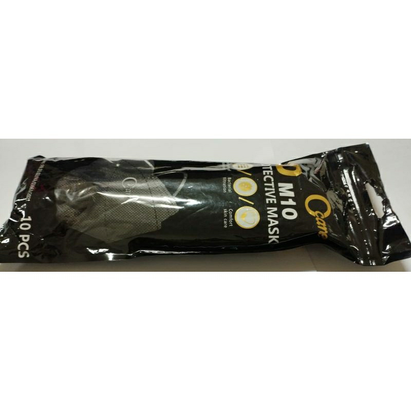 MASKER C CARE DUCKBILL M10 HITAM Isi 10