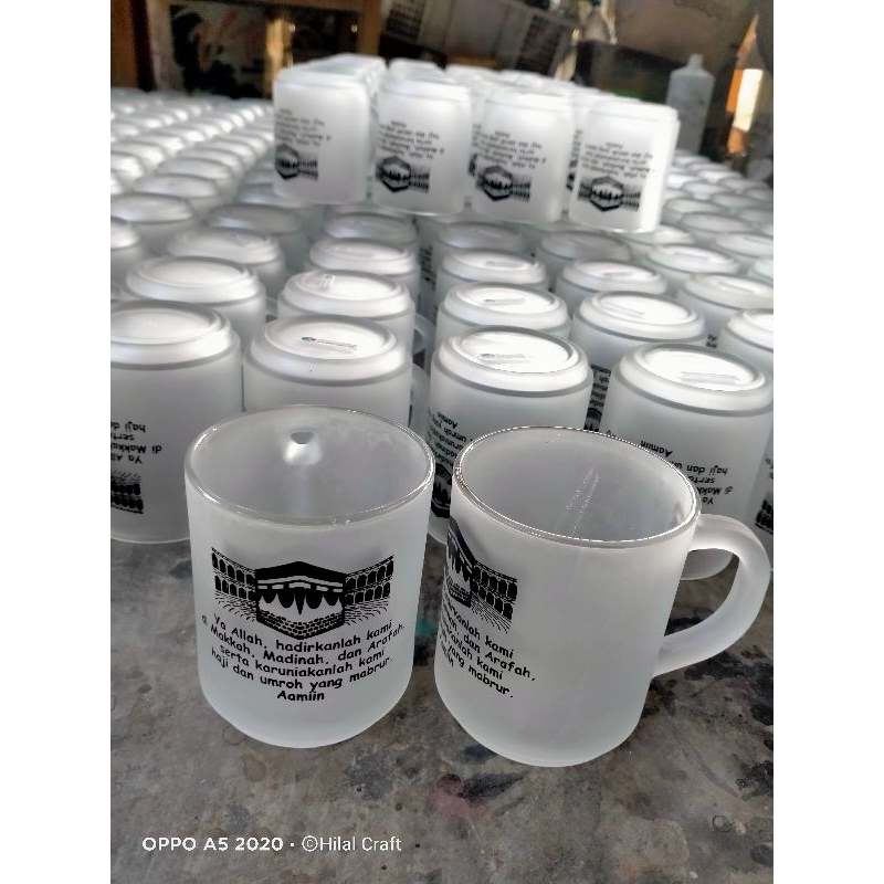 Souvenir Haji souvenir Umroh souvenir gelas Kemas Mika