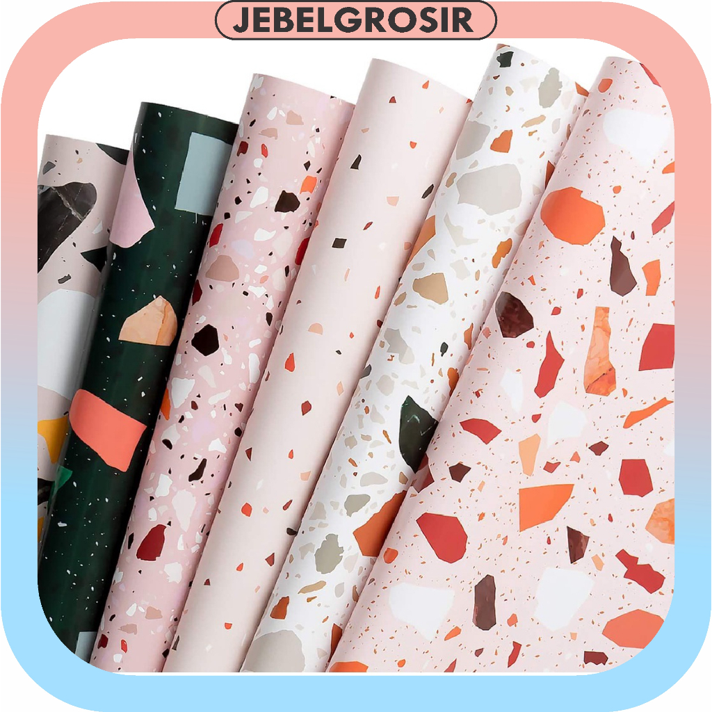 

Kertas Buket Valantine Flower Wrapping Paper Cellophane Bouquet / Kertas Kado Abstrak KB6326