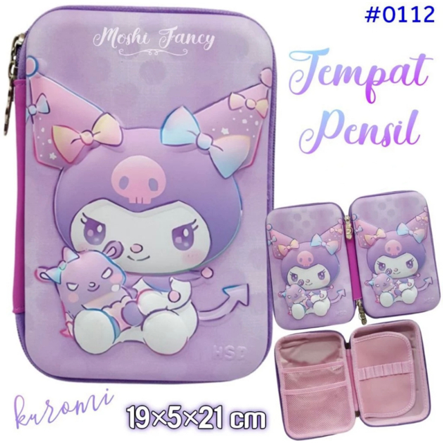 

[TERLARIS] Tempat Pensil Smiggle PC 03 KUROMI | Pencil Case Cinnamoroll Kuromi Hello Kitty My Melody Sanrio EMBOSS |