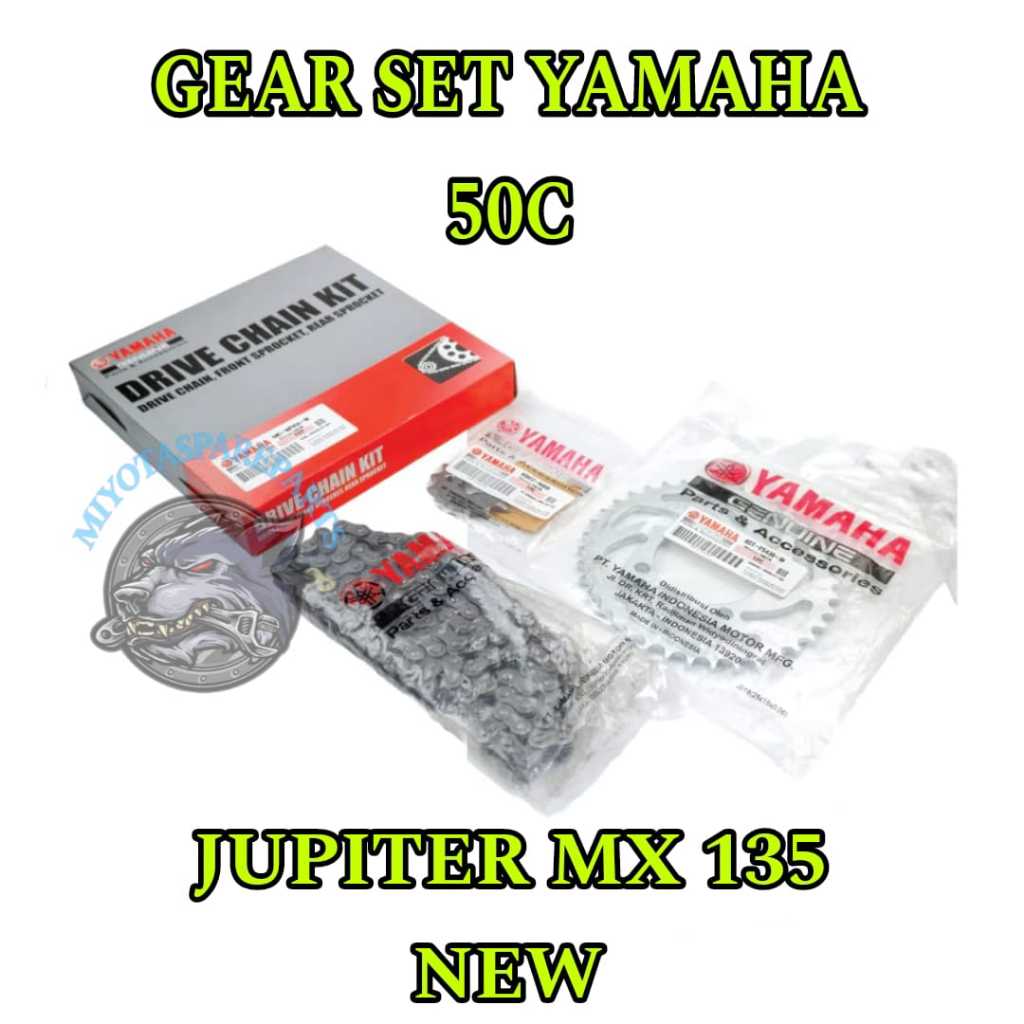 GEARSET ASLI ORIGINAL MOTOR YAMAHA JUPITER MX NEW 135 KOPLING DAN TANPA KOPLING 50C GEAR SET GIR GER