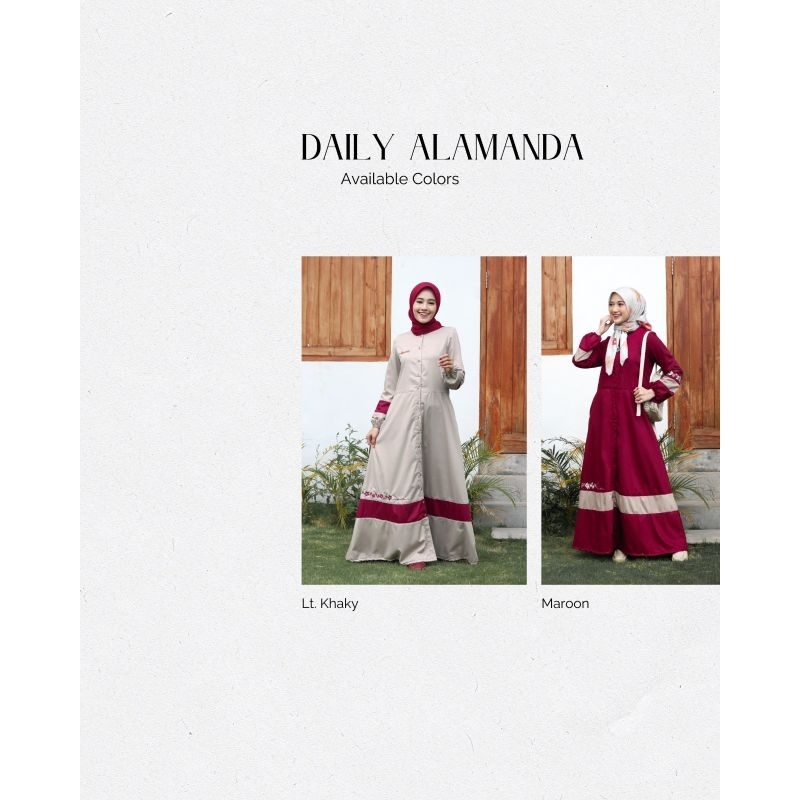 NEW ARRIVAL ABAYA DANNIS DAILY ALAMANDA‼️